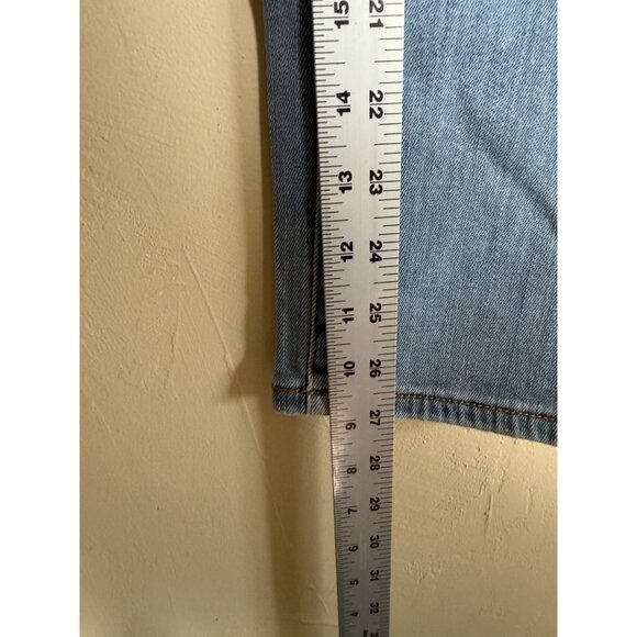 Universal Thread Jeans Women 8/29 Mid Rise Rip Straight Blue Denim Boho Stretch - Picture 9 of 11